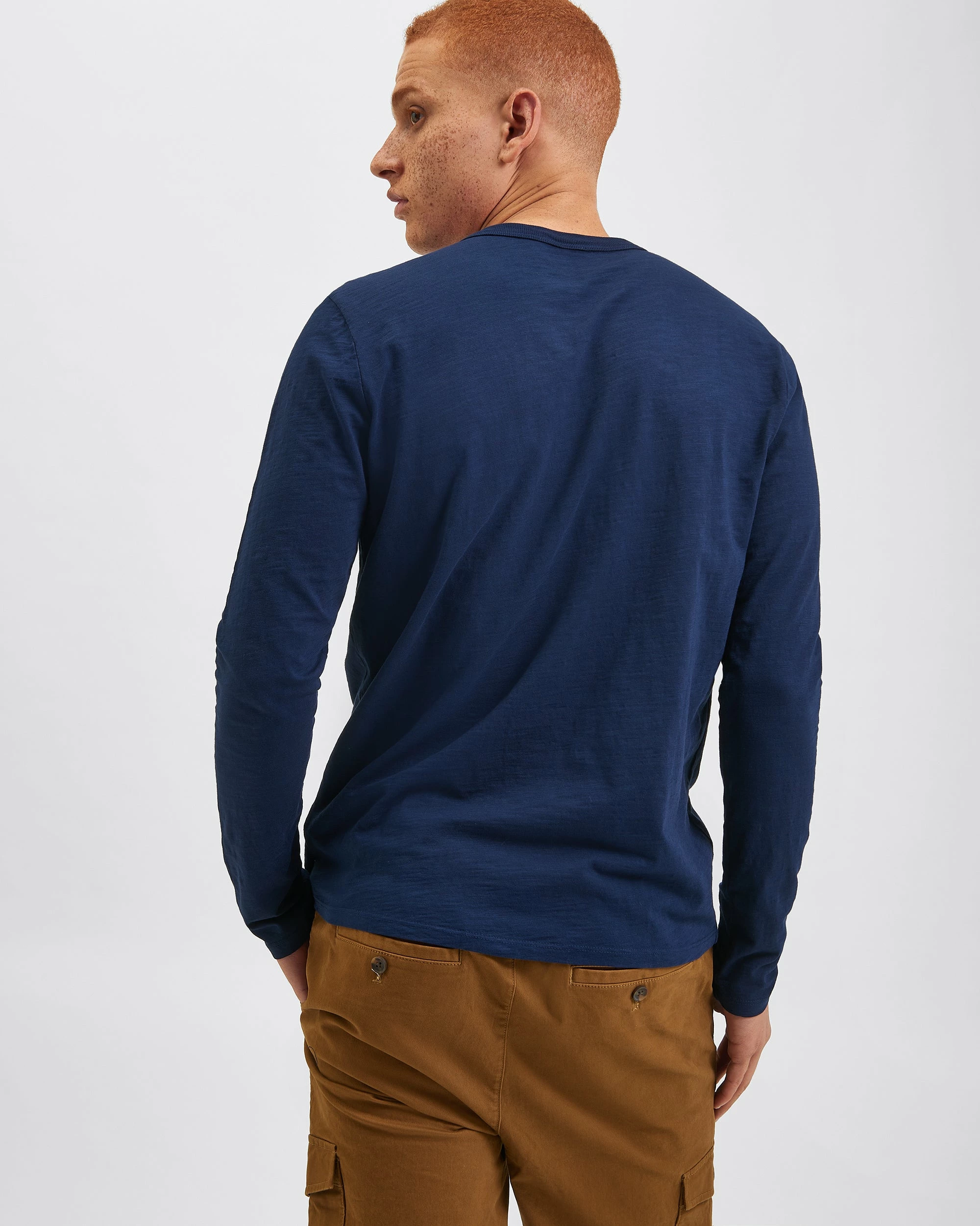 Garment Dye Beatnik Long-Sleeve T-Shirt - Navy Indigo 4 Garment Dye Beatnik Long-Sleeve T-Shirt - Navy Indigo - Image 4