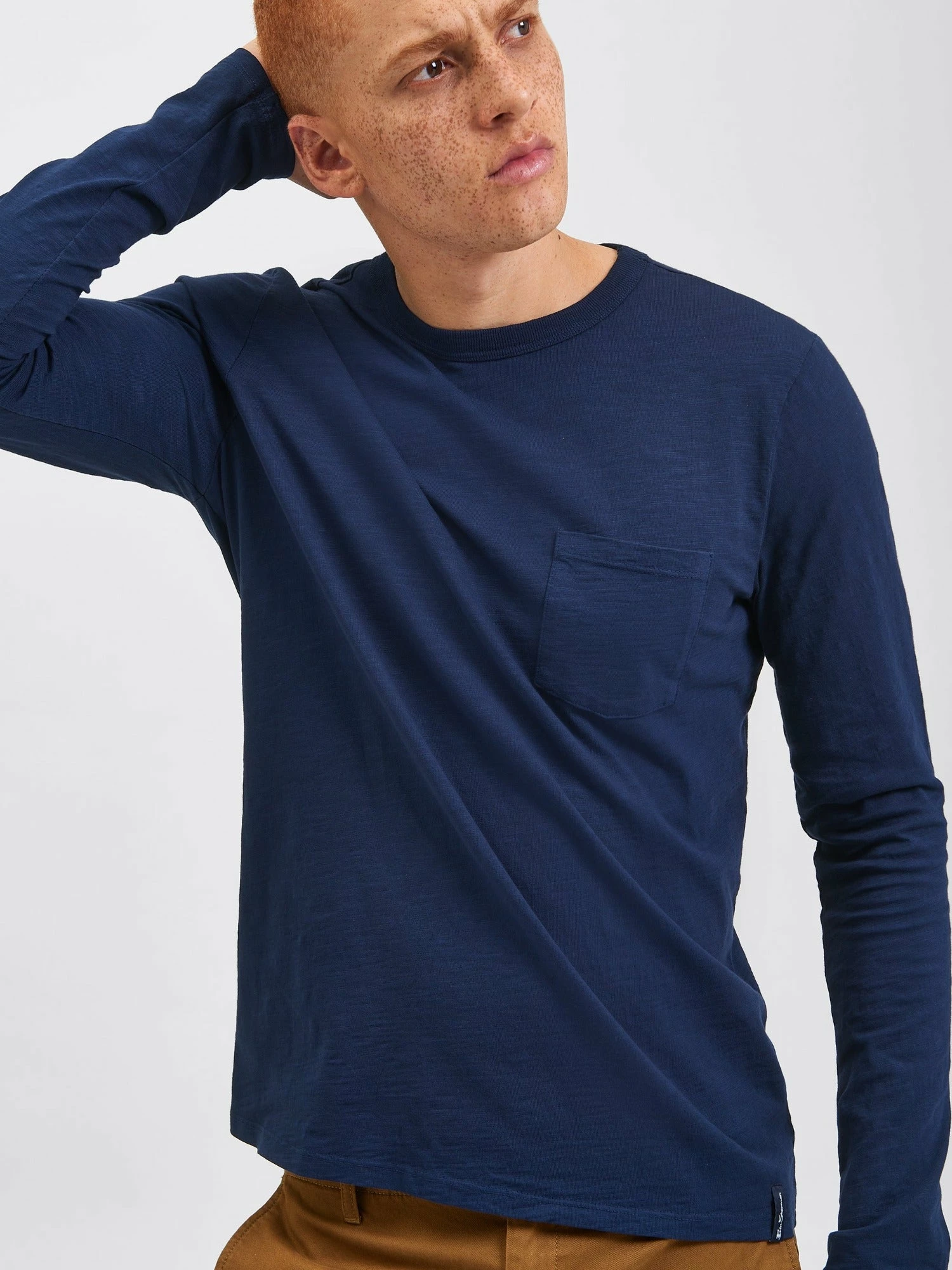 Garment Dye Beatnik Long-Sleeve T-Shirt - Navy Indigo 3 Garment Dye Beatnik Long-Sleeve T-Shirt - Navy Indigo - Image 3