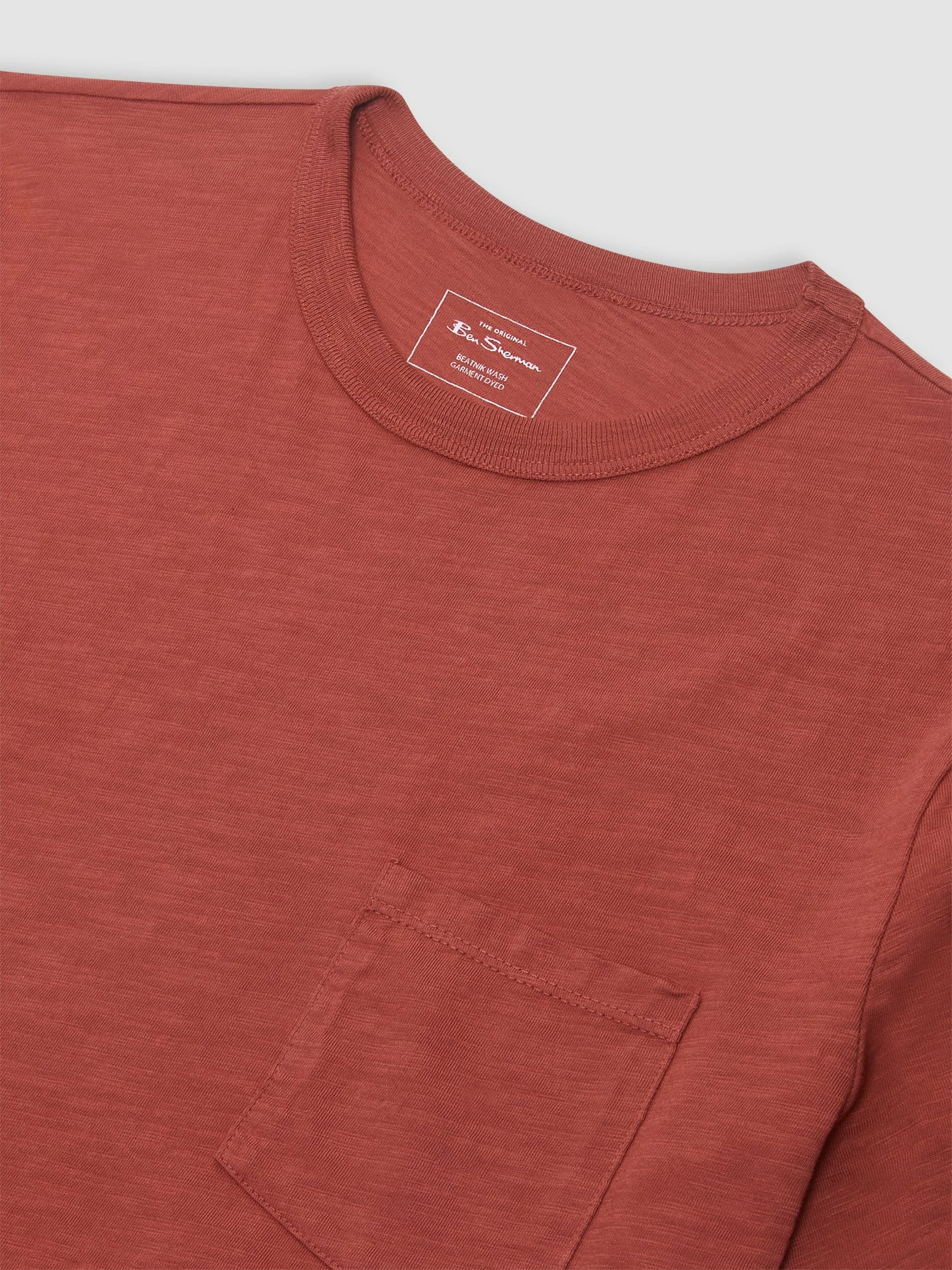 Garment Dye Beatnik Short-Sleeve T-Shirt - Deep Orange 3 Garment Dye Beatnik Short-Sleeve T-Shirt - Deep Orange - Image 3