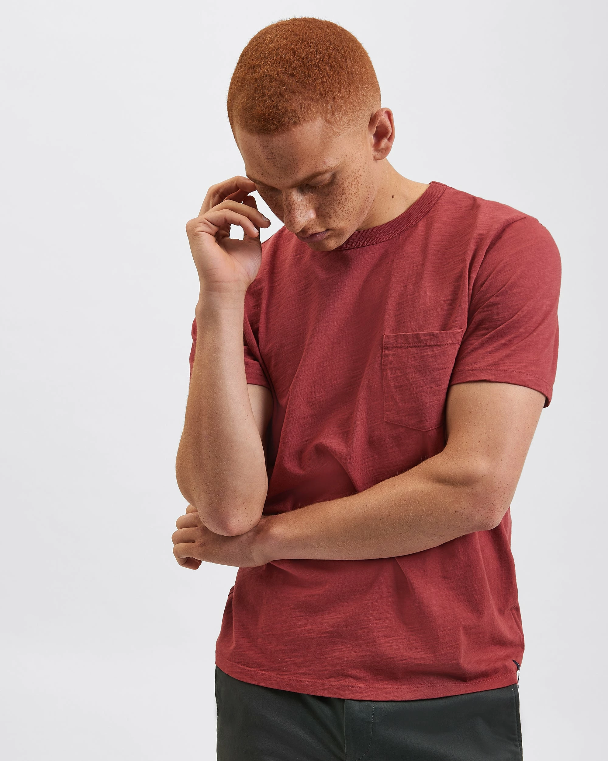 Garment Dye Beatnik Short-Sleeve T-Shirt - Deep Orange 6 Garment Dye Beatnik Short-Sleeve T-Shirt - Deep Orange - Image 6