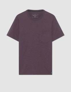 Garment Dye Beatnik Short-Sleeve T-Shirt - Merlot -clothing Shop M335BEN0001 MERLOT 1