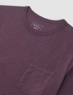 Garment Dye Beatnik Short-Sleeve T-Shirt - Merlot -clothing Shop M335BEN0001 MERLOT 2