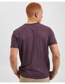 Garment Dye Beatnik Short-Sleeve T-Shirt - Merlot -clothing Shop M335BEN0001 MERLOT 5