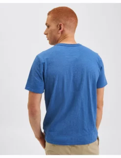 Garment Dye Beatnik Short-Sleeve T-Shirt - Mid Blue -clothing Shop M335BEN0001 MIDBLUE 5
