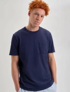 Garment Dye Beatnik Short-Sleeve T-Shirt - Navy Indigo