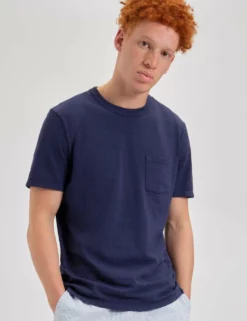 Garment Dye Beatnik Short-Sleeve T-Shirt - Navy Indigo 8 Garment Dye Beatnik Short-Sleeve T-Shirt - Navy Indigo -clothing Shop M335BEN0004INDIGO BM 4