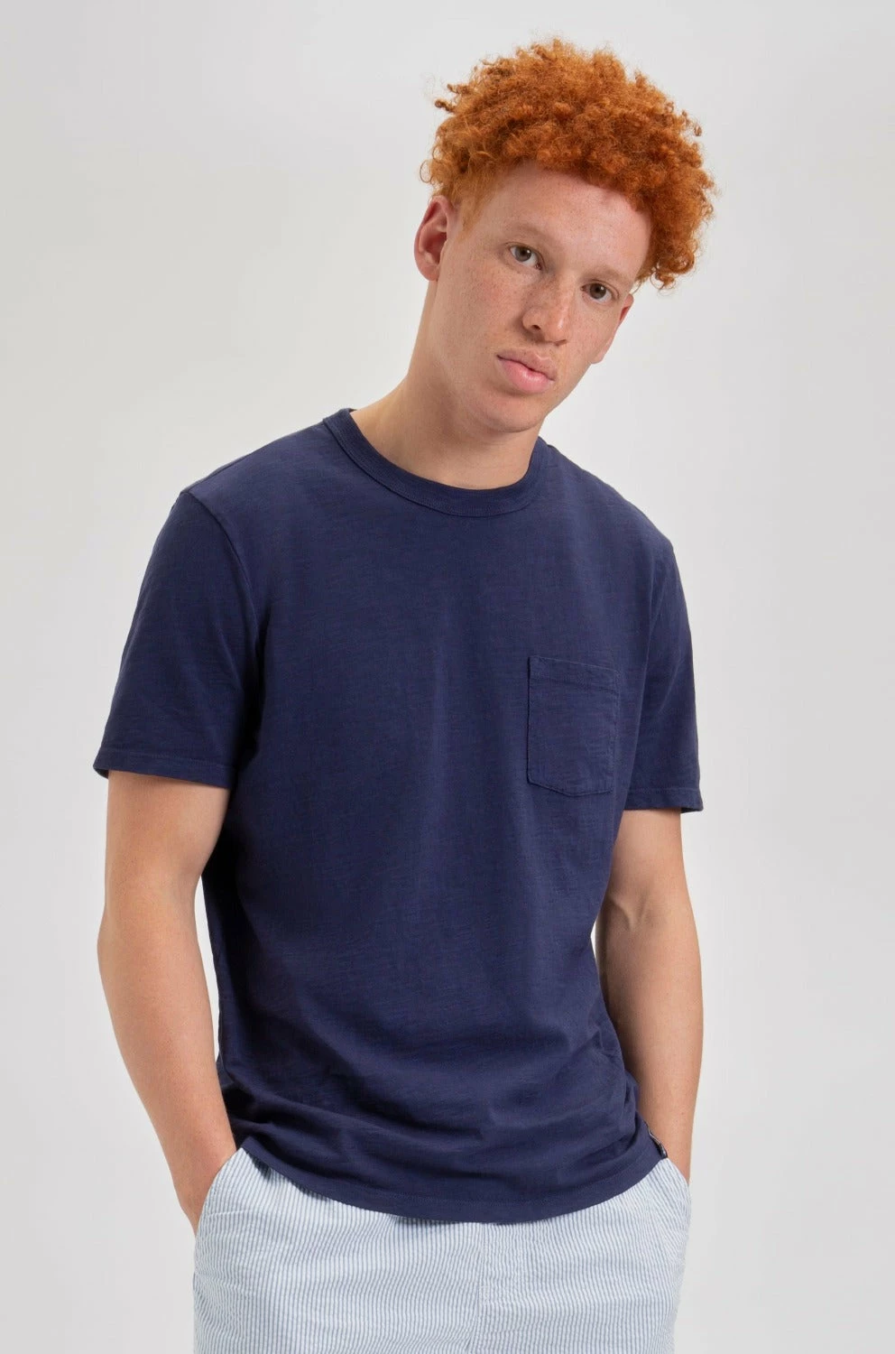 Garment Dye Beatnik Short-Sleeve T-Shirt - Navy Indigo 4 Garment Dye Beatnik Short-Sleeve T-Shirt - Navy Indigo - Image 4