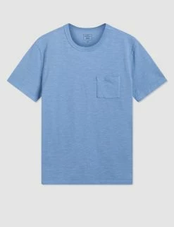 Garment Dye Beatnik Short-Sleeve T-Shirt - Pale Blue -clothing Shop M335BEN0004PALEBLUEINDIGO FL
