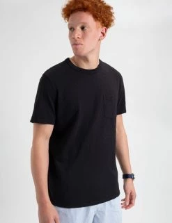 Garment Dye Beatnik Short-Sleeve T-Shirt - Washed Black
