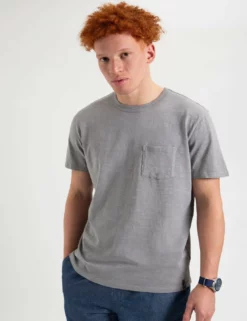 Garment Dye Beatnik Short-Sleeve T-Shirt - Zinc -clothing Shop M335BEN0004ZINC BM2