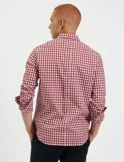 House Poplin Gingham Shirt - Merlot 13 House Poplin Gingham Shirt - Merlot -clothing Shop M401BEN0001 MERLOT GINGHAM 4
