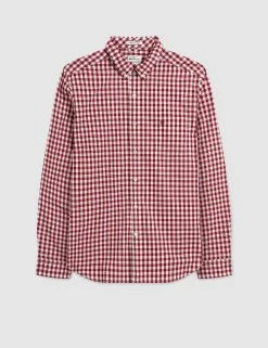 House Poplin Gingham Shirt - Merlot 11 House Poplin Gingham Shirt - Merlot -clothing Shop M401BEN0001 MERLOT GINHAM 1