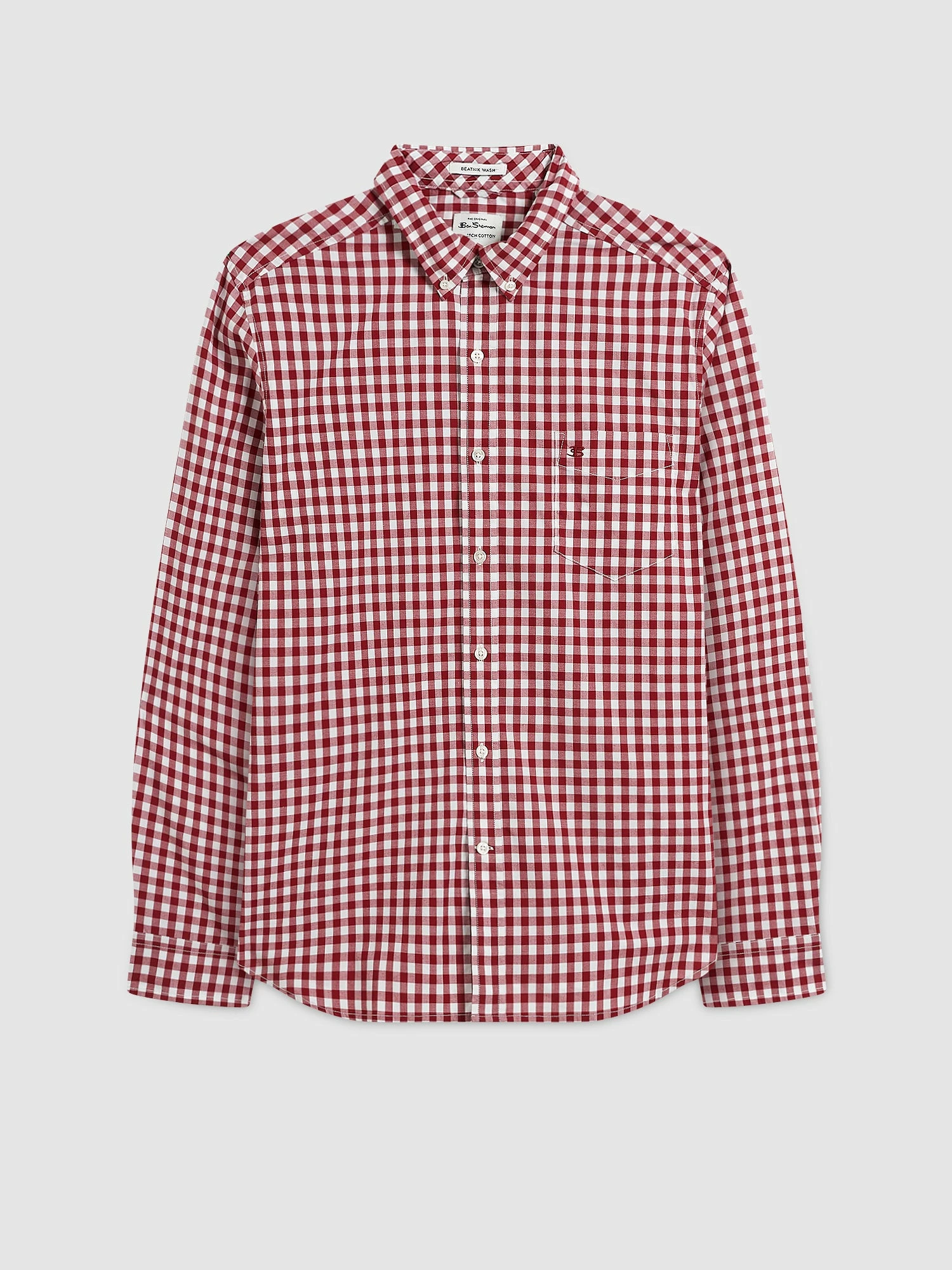 House Poplin Gingham Shirt - Merlot 4 House Poplin Gingham Shirt - Merlot - Image 4