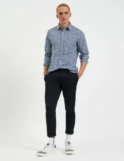 House Poplin Gingham Shirt - Navy 9 House Poplin Gingham Shirt - Navy -clothing Shop M401BEN0001 NAVY GINGHAM 1