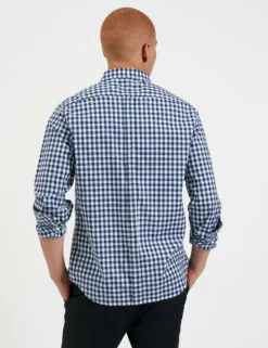 House Poplin Gingham Shirt - Navy 8 House Poplin Gingham Shirt - Navy -clothing Shop M401BEN0001 NAVY GINGHAM 4
