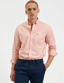 End-On-End Beatnik Wash Shirt - Orange -clothing Shop M402BEN0001 ORANGE 1