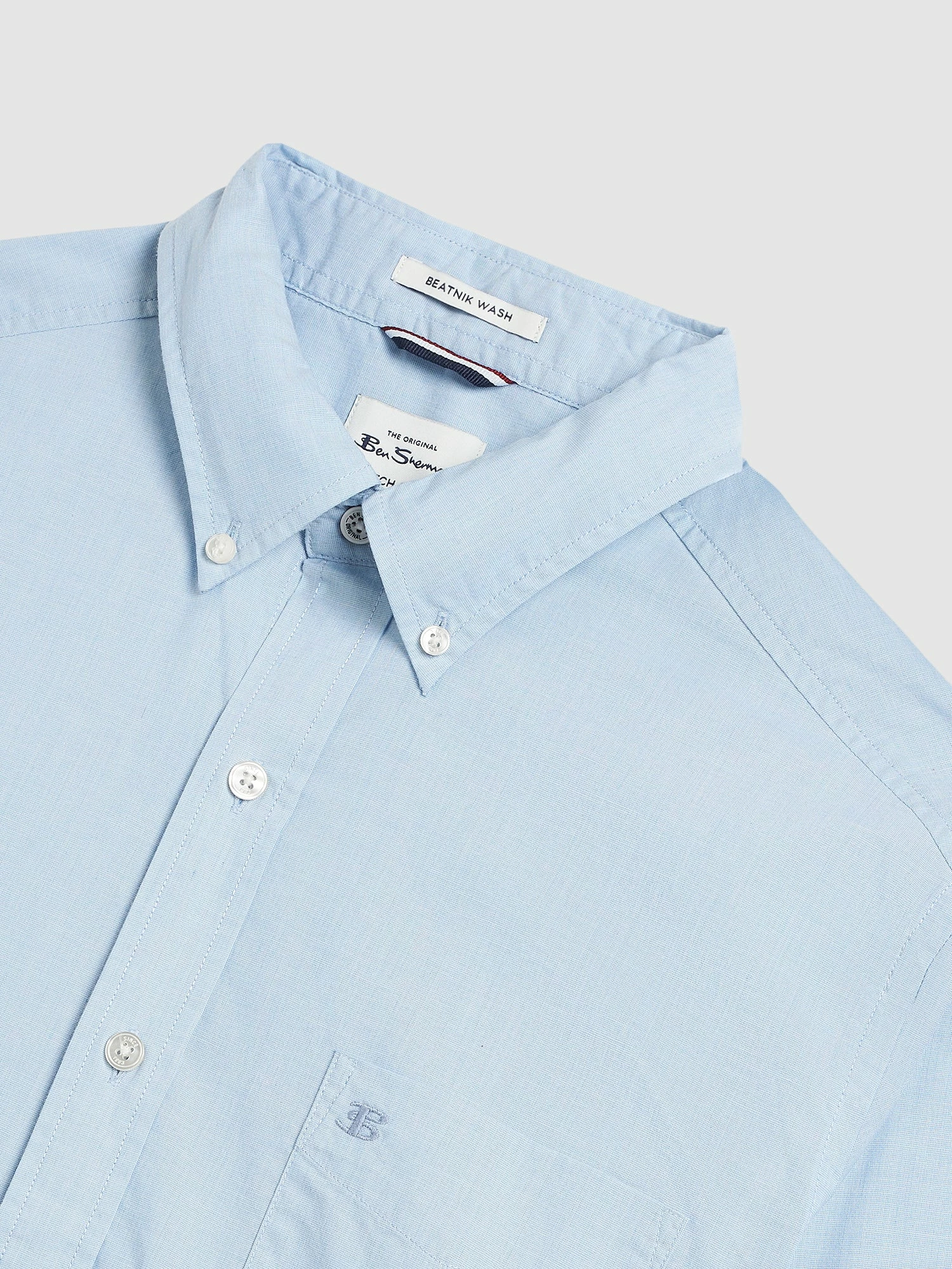 End-On-End Beatnik Wash Shirt - Sky Blue 2 End-On-End Beatnik Wash Shirt - Sky Blue - Image 2