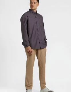 Beatnik Oxford Garment Dye Shirt - Charcoal -clothing Shop M402BEN0002 CHARCOAL BM 1