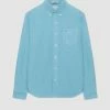 Beatnik Oxford Garment Dye Shirt - Deep Teal Blue