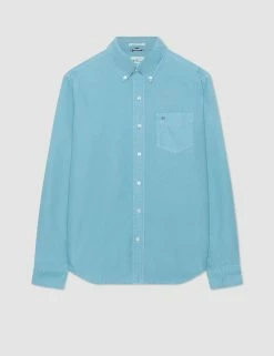 Beatnik Oxford Garment Dye Shirt - Deep Teal Blue