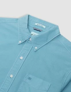 Beatnik Oxford Garment Dye Shirt - Deep Teal Blue -clothing Shop M402BEN0002 DEEPTEALBLUE 2