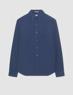 Beatnik Oxford Garment Dye Shirt - Indigo -clothing Shop M402BEN0002 INDIGO 1