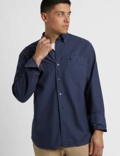 Beatnik Oxford Garment Dye Shirt - Indigo