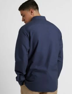 Beatnik Oxford Garment Dye Shirt - Indigo -clothing Shop M402BEN0002 INDIGO BM 3