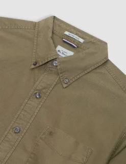 Beatnik Oxford Garment Dye Shirt - Military Green -clothing Shop M402BEN0002 MILITARYGREEN 2