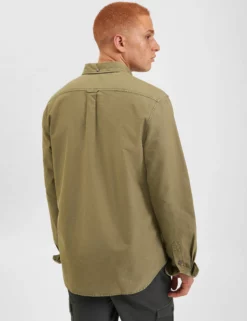 Beatnik Oxford Garment Dye Shirt - Military Green -clothing Shop M402BEN0002 MILITARYGREEN 5 s scaled