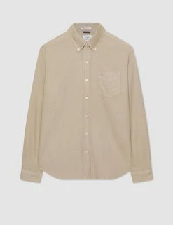 Beatnik Oxford Garment Dye Shirt - Stone -clothing Shop M402BEN0002 STONE 1