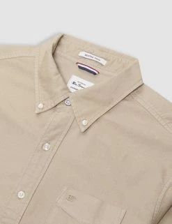 Beatnik Oxford Garment Dye Shirt - Stone