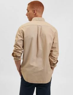Beatnik Oxford Garment Dye Shirt - Stone -clothing Shop M402BEN0002 STONE 6 s scaled