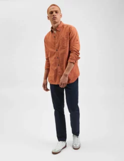 Beatnik Oxford Garment Dye Shirt - Terracota -clothing Shop M402BEN0002 terracota 3 s scaled