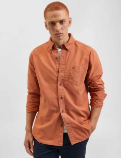 Beatnik Oxford Garment Dye Shirt - Terracota -clothing Shop M402BEN0002 terracota 4 s scaled