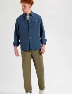 Hackney Wick Denim Shirt - Dark Indigo Wash -clothing Shop M402BEN0003DarkWash BM 1