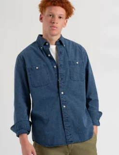 Hackney Wick Denim Shirt - Dark Indigo Wash -clothing Shop M402BEN0003DarkWash BM 2