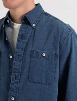 Hackney Wick Denim Shirt - Dark Indigo Wash -clothing Shop M402BEN0003DarkWash BM 4