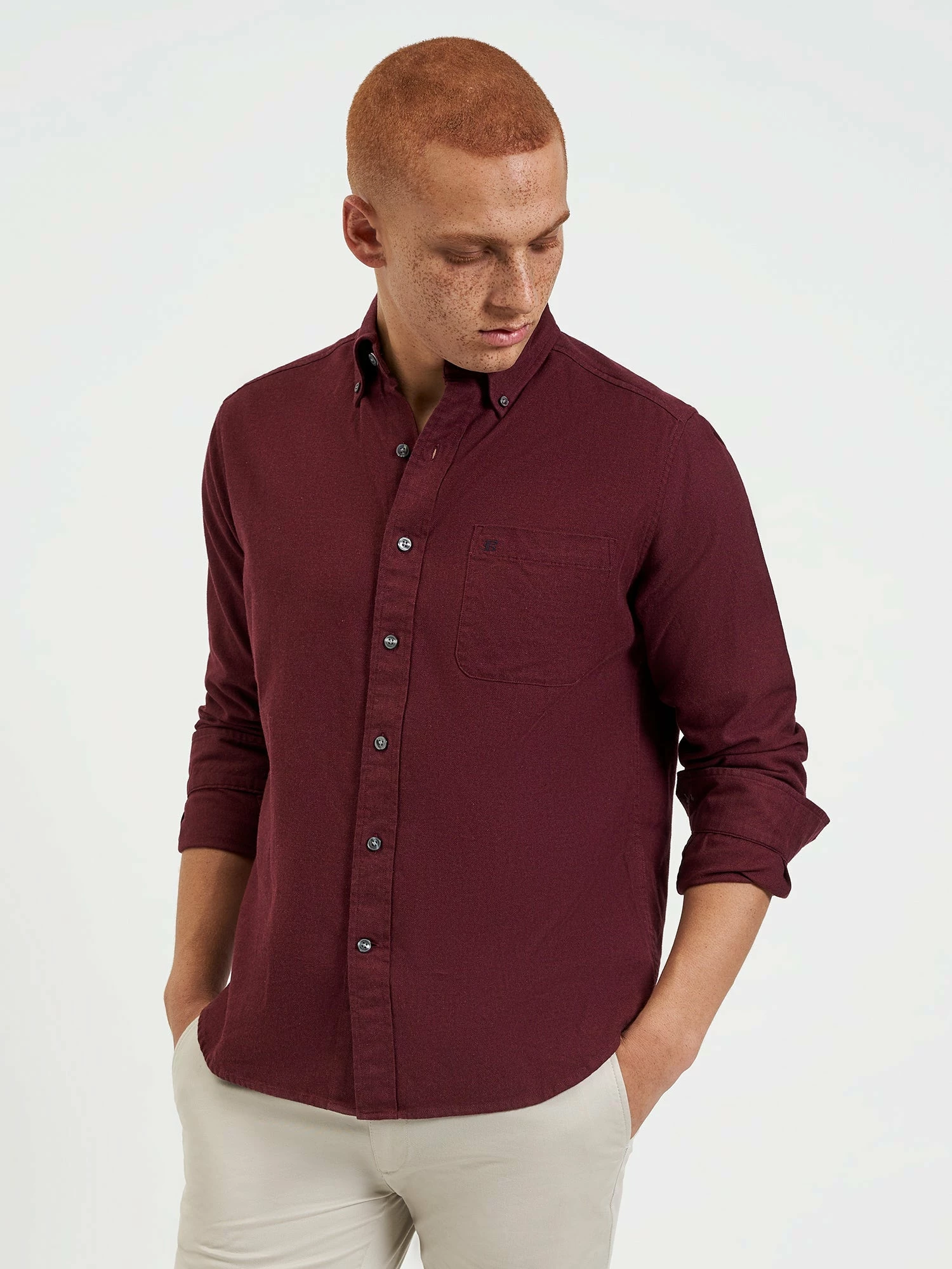 Custom Uniform Flannel Shirt - Merlot 3 Custom Uniform Flannel Shirt - Merlot - Image 3