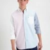 Varsity Oxford Color Blocked Organic Shirt
