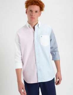 Varsity Oxford Color Blocked Organic Shirt