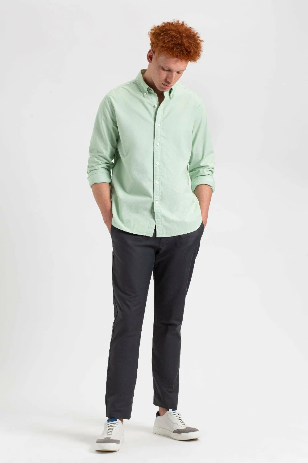 St. Ives Resort Oxford Garment Dye Organic Shirt - Pistachio 5 St. Ives Resort Oxford Garment Dye Organic Shirt - Pistachio - Image 5