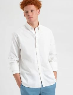 St. Ives Resort Oxford Garment Dye Organic Shirt - White