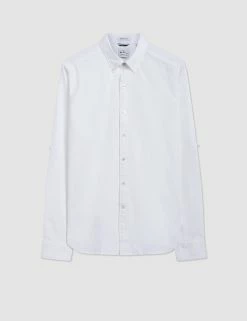 St. Ives Resort Oxford Garment Dye Organic Shirt - White -clothing Shop M402BEN0009WHITE FL ofnxpd