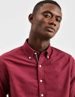 Beatnik Oxford Garment Dye Shirt - Burgundy -clothing Shop M402BEN0017 BURGUNDY 2421