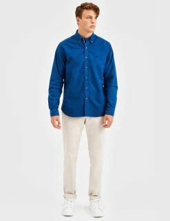 Beatnik Oxford Garment Dye Shirt - Cool Indigo -clothing Shop M402BEN0017 COOLINDIGO 0762