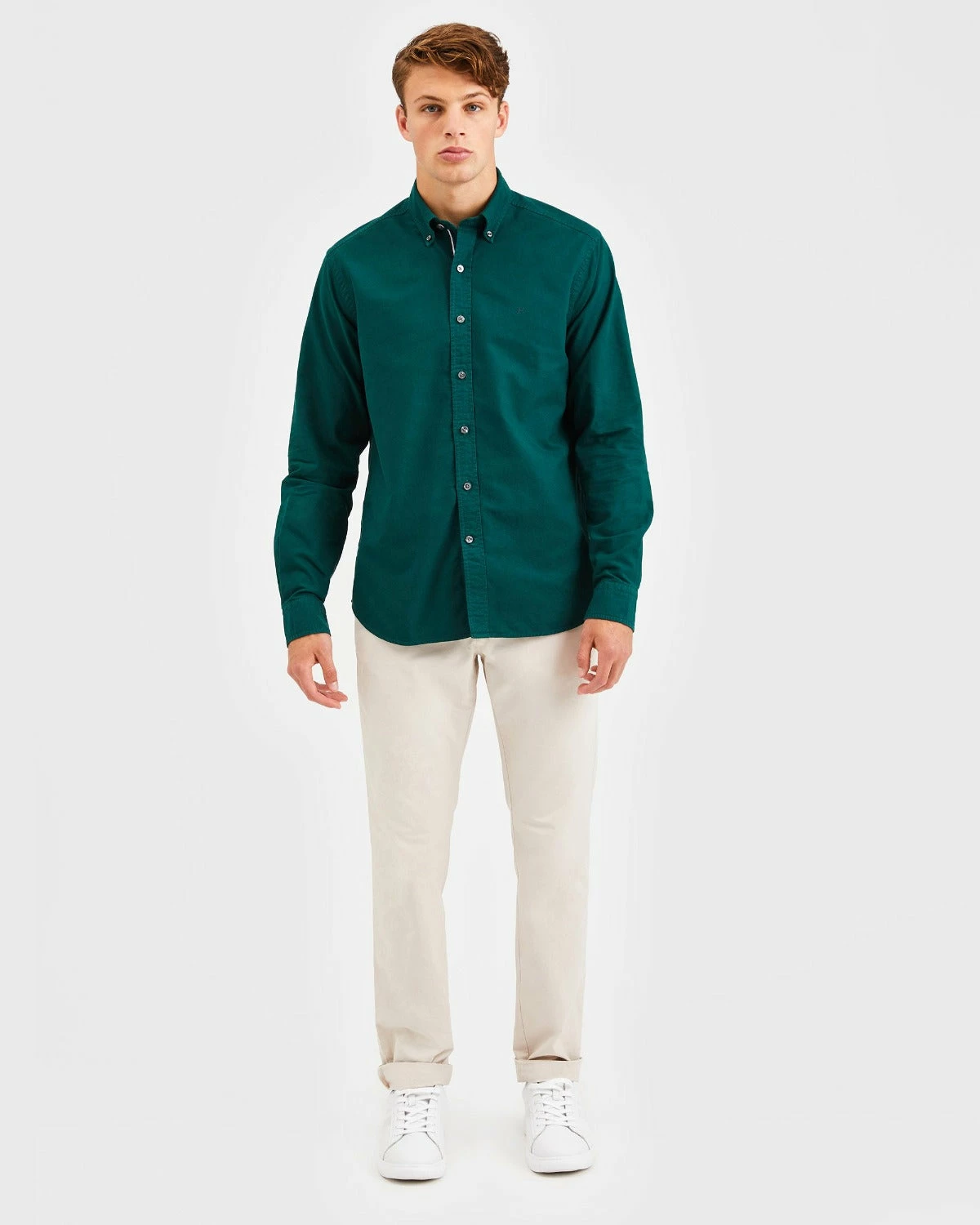 Beatnik Oxford Garment Dye Shirt - Forest Green 4 Beatnik Oxford Garment Dye Shirt - Forest Green - Image 4