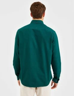 Beatnik Oxford Garment Dye Shirt - Forest Green 6 Beatnik Oxford Garment Dye Shirt - Forest Green -clothing Shop M402BEN0017 DEEPFORESTGREEN 0822