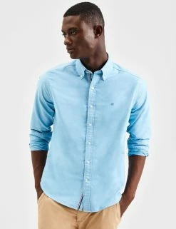 Beatnik Oxford Garment Dye Shirt - Fresh Blue