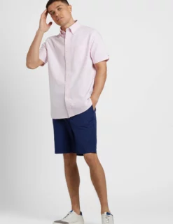 Short Sleeve Brighton Oxford Organic Shirt - Dusty Pink 7 Short Sleeve Brighton Oxford Organic Shirt - Dusty Pink -clothing Shop M405BEN0001DUSTYPINK BM scaled